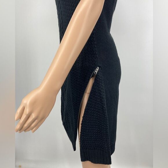 NWT Made for Me To Look Amazing Black Cable Knit Sweater Dress Size L - Picture 6 of 10